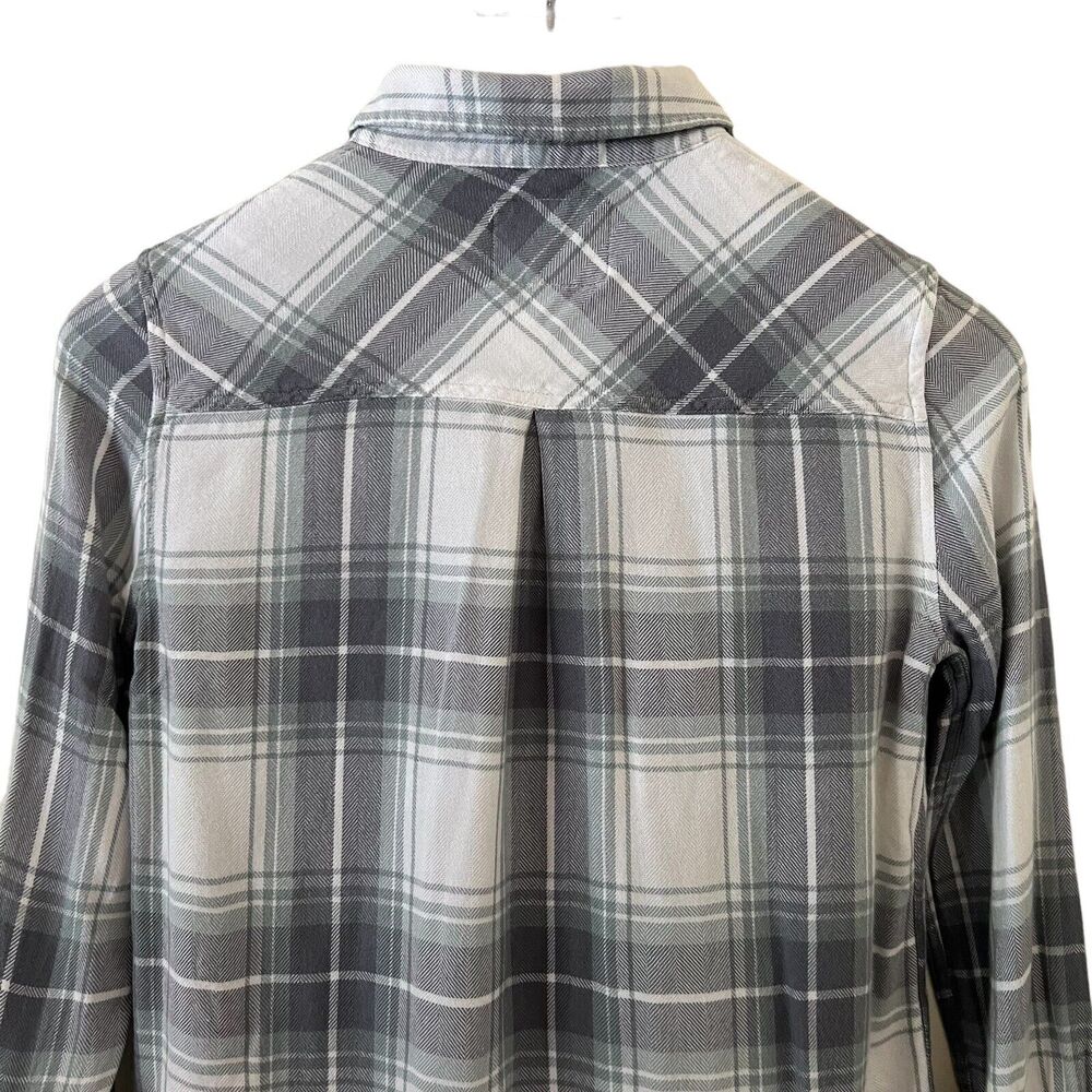 Rails Women's Hunter Ocean Blue/White Plaid Button-Up Long Sleeve Shirt - XS - Picture 5 of 9